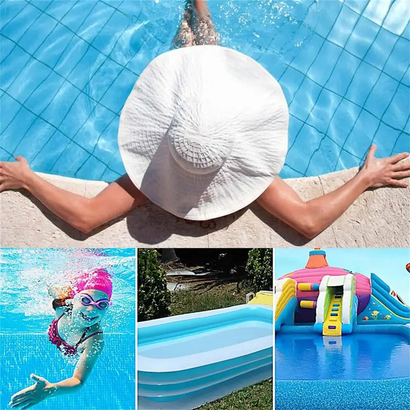 100pc Swimming Pool Cleaning Effervescent Chlorine Tablets Multi-purpose Dsinfect Hot Tubs Spas Swimming Pool Foaming Clarifier