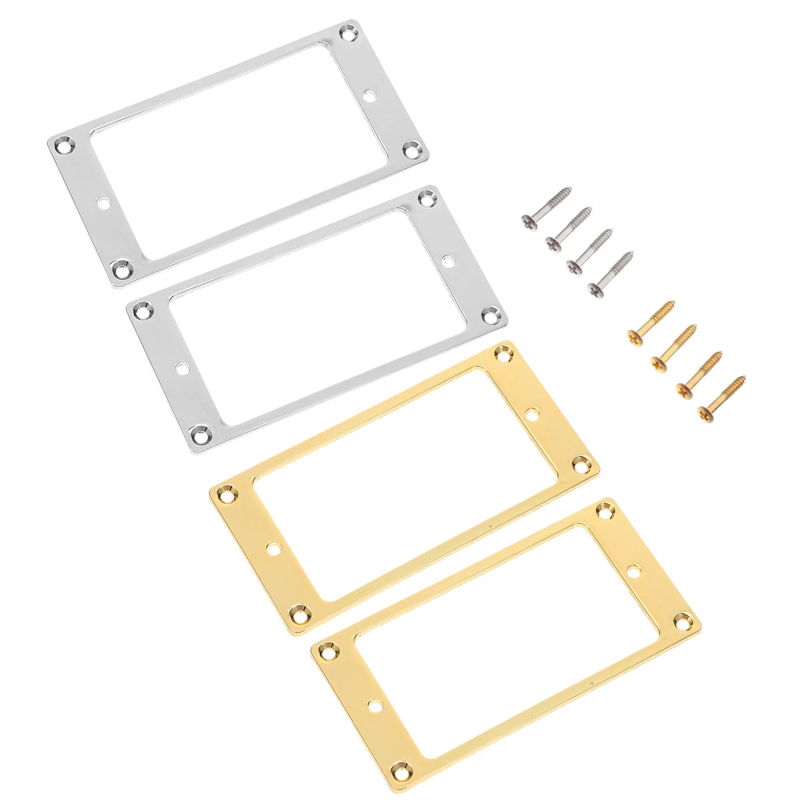 

4Pcs Electric Guitar Pickup Frames Metal Stable 2mm Thick Pickup Mounting Rings for Guitar Repair Accessories Pickups Frame