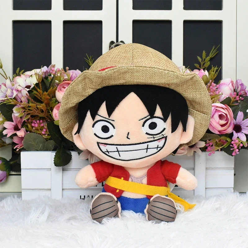 Kawaii One Piece Monkey D Luffy Tony Tony Chopper Soft Plush Toys Roronoa Zoro Karoo Sabo Gum-Gum Fruit Cute Peluche Dolls Gifts