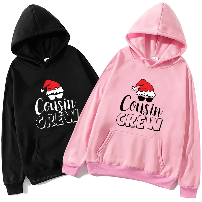 Cousin Squad Hoodies Christmas Family Hoodies Xmas Funny Sweatshirt Christmas Matching Outfits Happy New Year Sportwear Tops