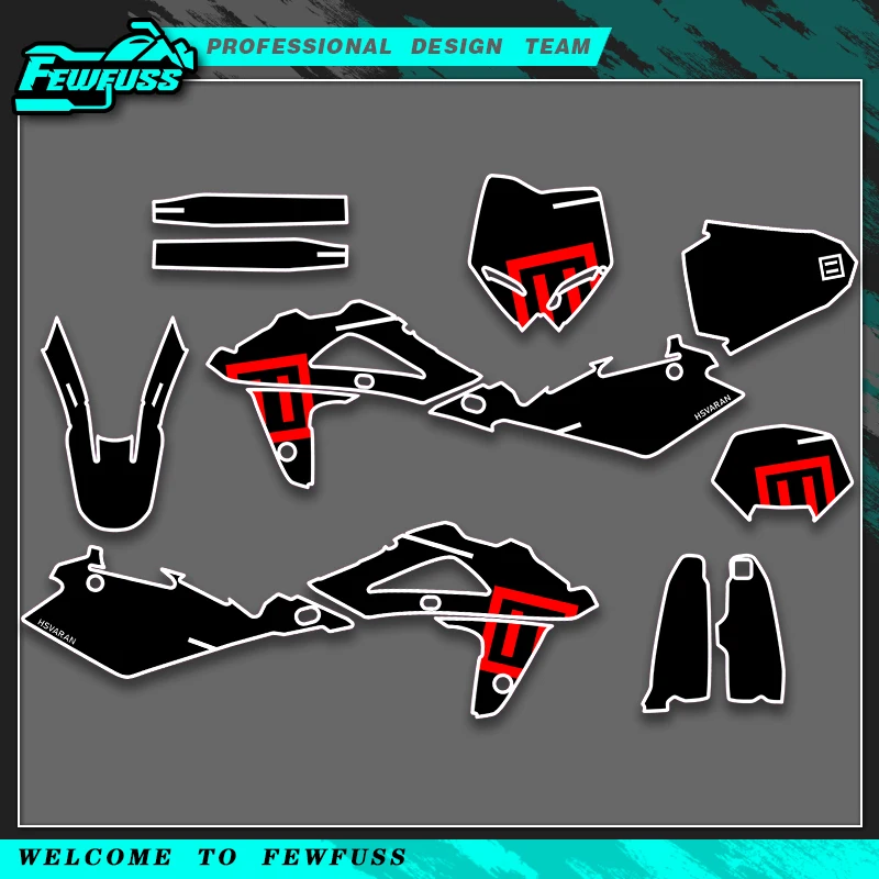 

Fewfuss для Husqvarna TC TE 250 450 510 2005 2006 2007, полные графические наклейки, комплект наклеек, фон для мотоцикла, индивидуальный номер