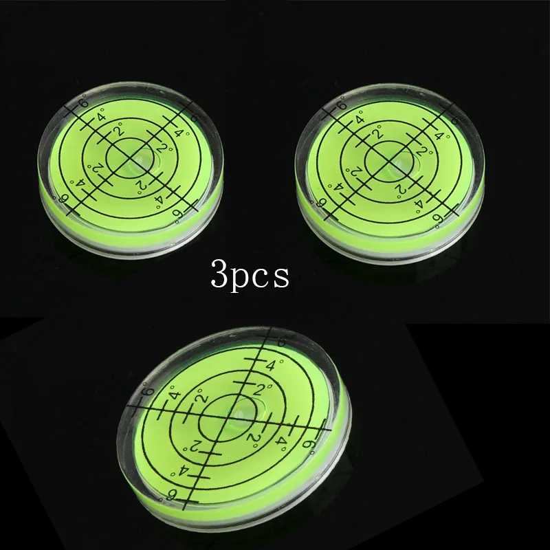 4pcs Professional 32x7mm Bulls-eye Bubble Degree Marked Surface Spirit Level For Camera Circular /Tripod /Furniture