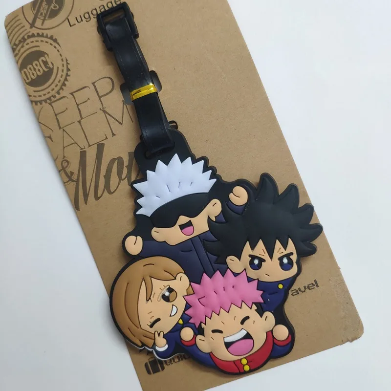 Jujutsu Kaisen Yuji Gojo Travel Luggage Tag Anime Suitcase ID Addres Holder Baggage Boarding Tags Portable Label Accessories