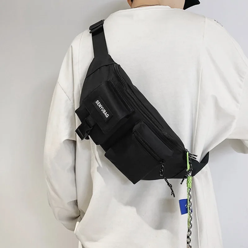 High Quality Nylon Panelled Waist Packs New Brand Unisex Chest Pack Casual Outdoor Travel Crossbody Bag Men Wasit Belt Bags image 4