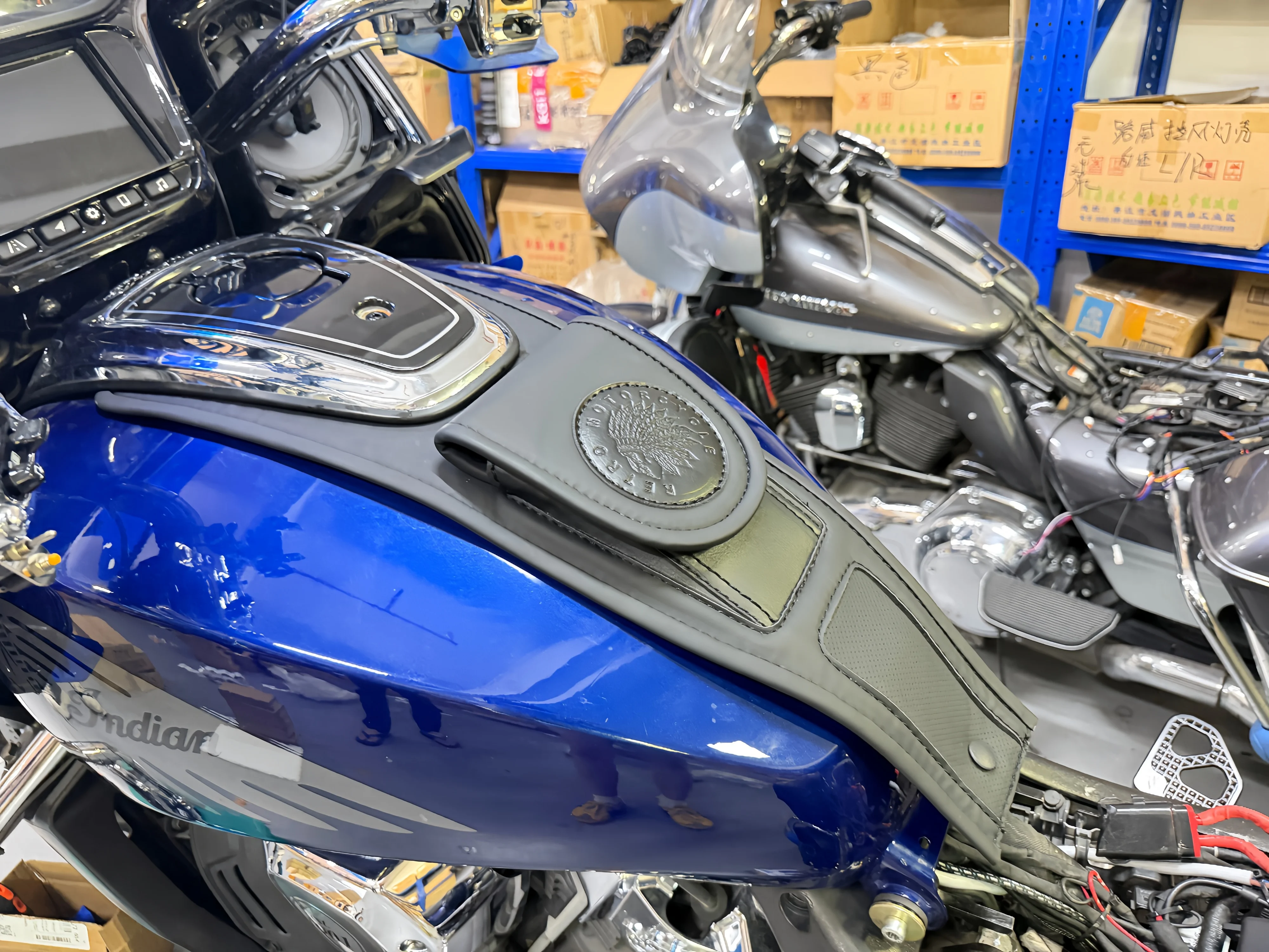 For Indian Challenger Dark Horse 2022-2026 Challenger Pursuit Elite 2023-2025 Fuel Tank Bag Gas Tank Bag Black