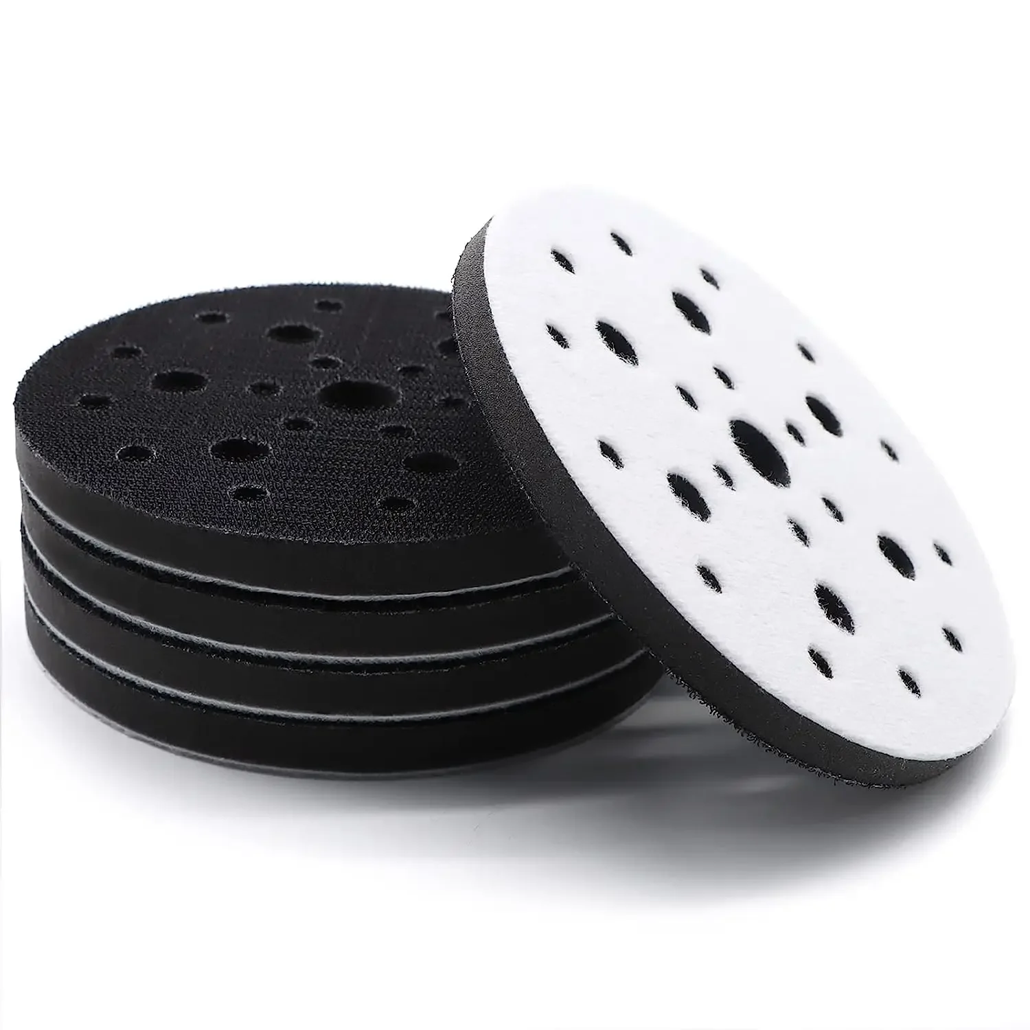 5 Stück Schleifpads 6 Zoll 25-Loch Klettverschluss Weiche Schaumstoff-Polierpads für Exzenterschleifer