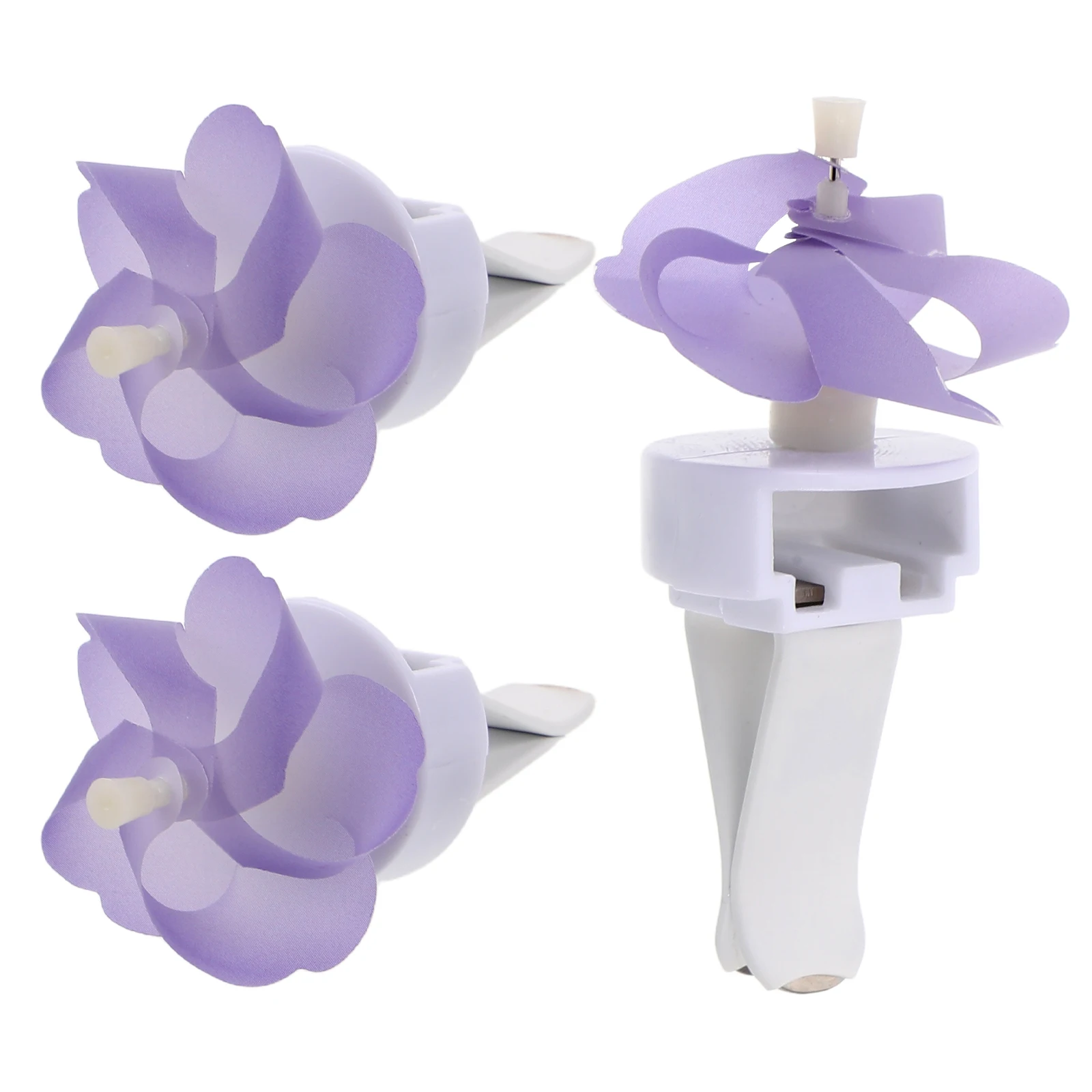 

3 Pcs Windmill Aromatherapy Car Accessories Freshener Rotatable 3D Floral Maple Leaf Decor Enhances Aesthetics Cute
