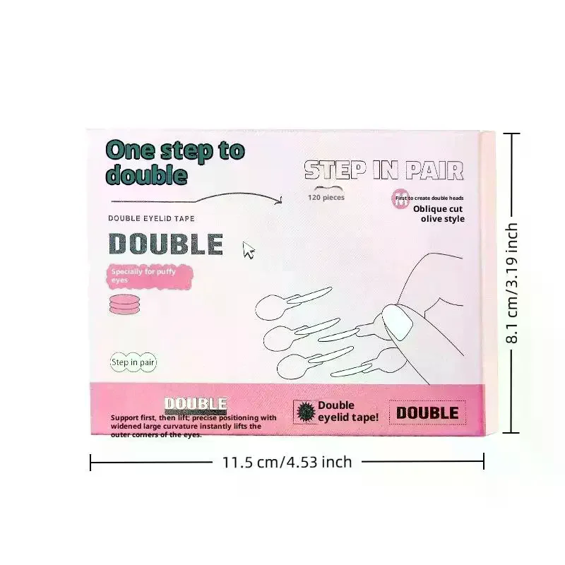 120 قطعة من ملصقات الجفن المزدوجة غير المرئية - ملصقات جفن شفافة مقاومة للماء تدوم طويلاً مع أداة #4