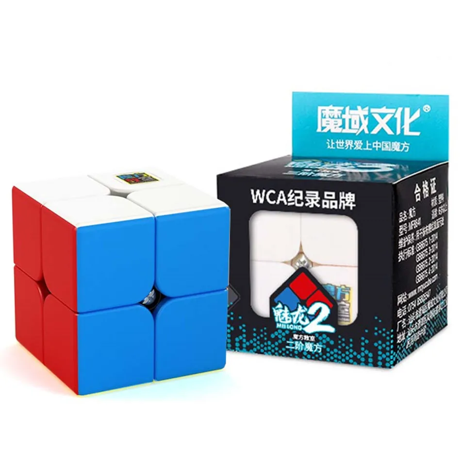 Moyu Meilong 2 2x2 المكعب السحري للسرعة بدون ملصقات ألعاب متململة احترافية MFJS Meilong 3C 3X3 Cubo Magico Puzzle