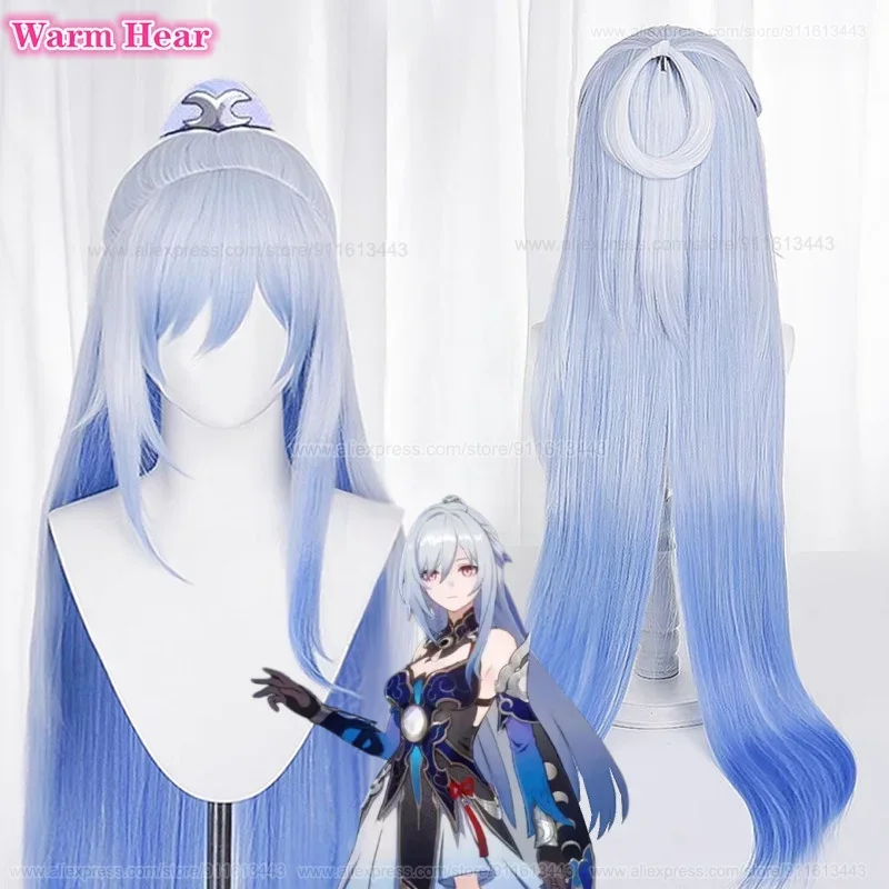 

High Quality Jingliu Cosplay Wig Game WigsLong 110cm Gradient Cosplay Anime Wig Heat Resistant Fiber Wigs Wig Cap