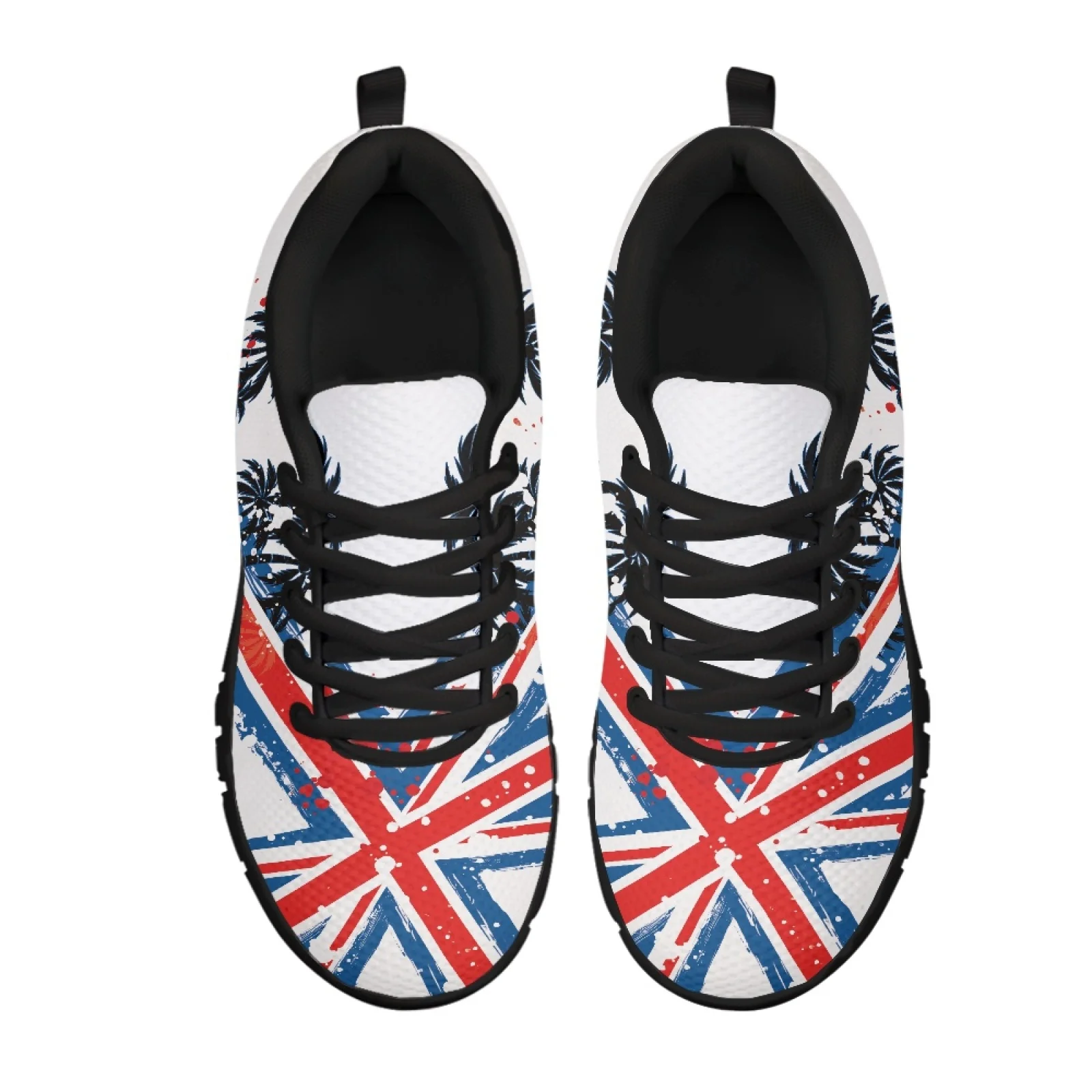 Coloranimal Palm Tree Flag Men Shoes for Nurses Standing All Day Non-Slip Breathable Medical Shoes for Outdoor