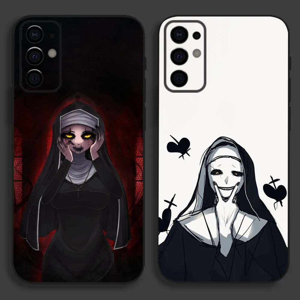 The N-Nun Valak Horror Phone Case For Samsung S24,S21,S22,S23,S30,Ultra,S20,Plus,Fe,Lite,Note,10,9,5G Black Soft Cover