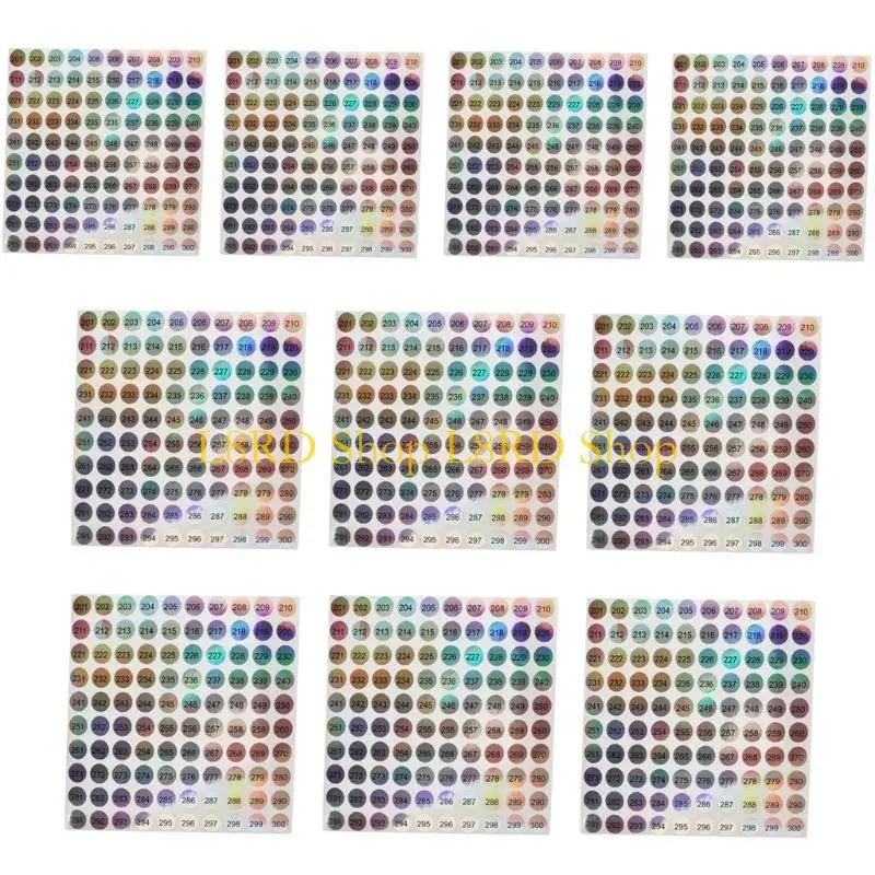 L8RD Numbered Stickers for Waterproof Polish Caps Efficient Color Sorting