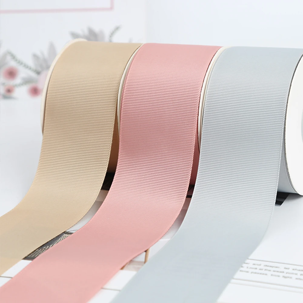 

100 ярдов/рулон, 50 мм, ленты из репсовой ткани, разноцветные, 5 см, прочная ребристая текстурированная лента, оптовая продажа для подарочной упаковки, украшение «сделай сам»