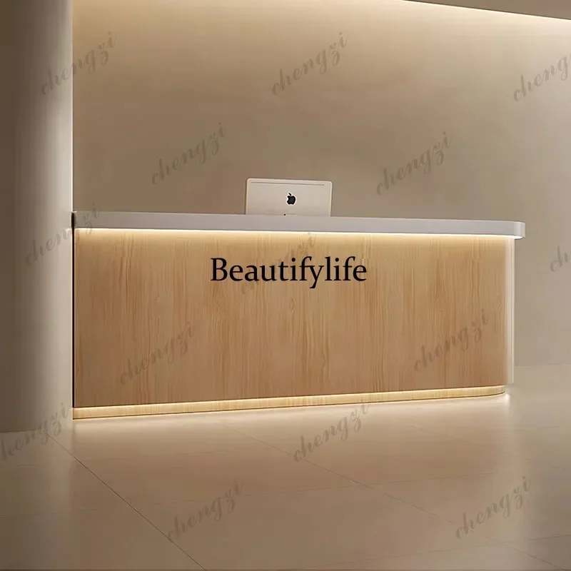 A139 Simple Beauty Reception Desks Unique Modern Wood Drawer Reception Desks Display Small Mostrador De Tienda Commercial Furnit