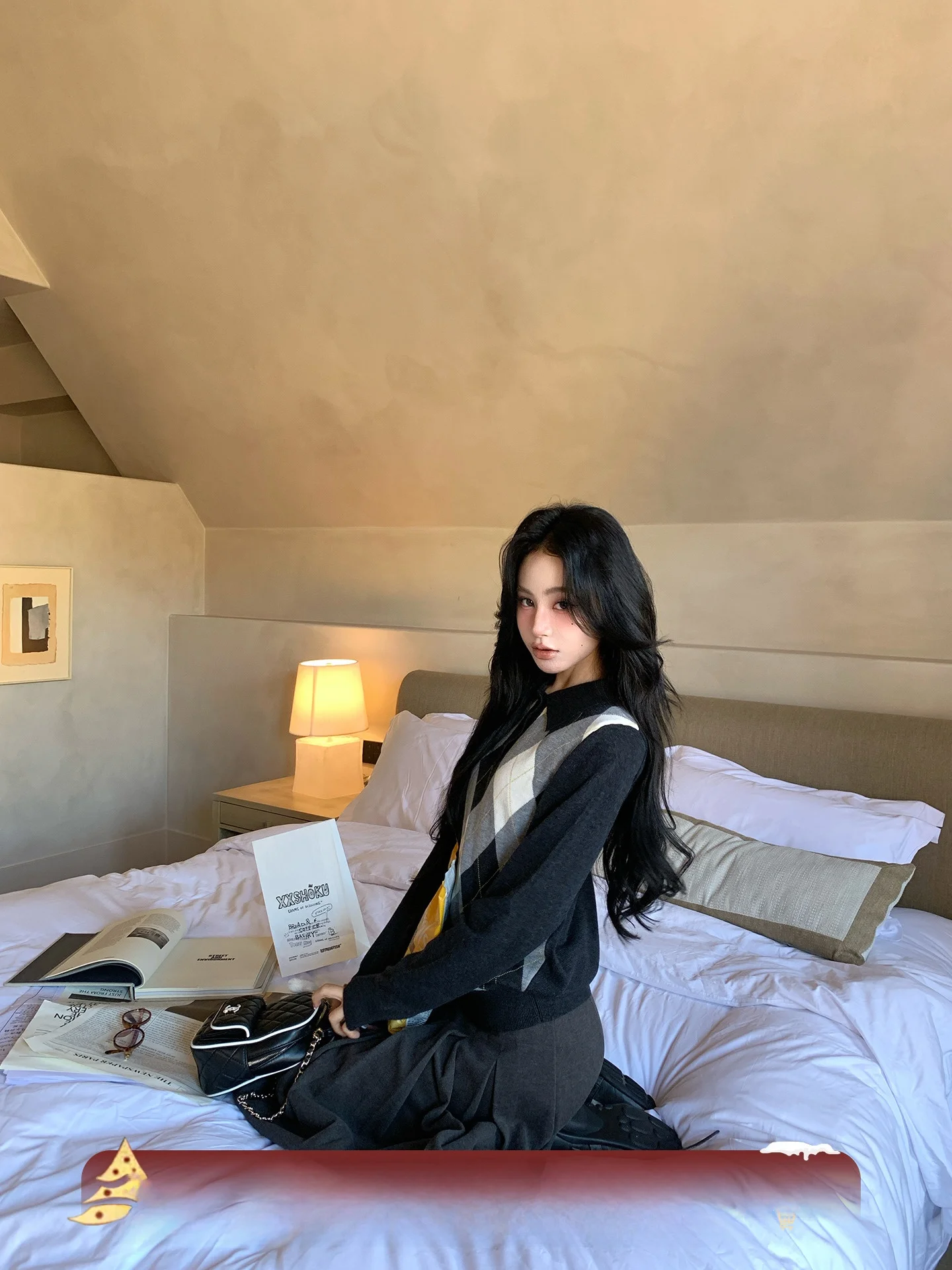 

Anneop Miu Sle College Ne Diamond Pattern Long Sve вязаный свитер женский осенне-зимний облегающий повседневный свободный pe