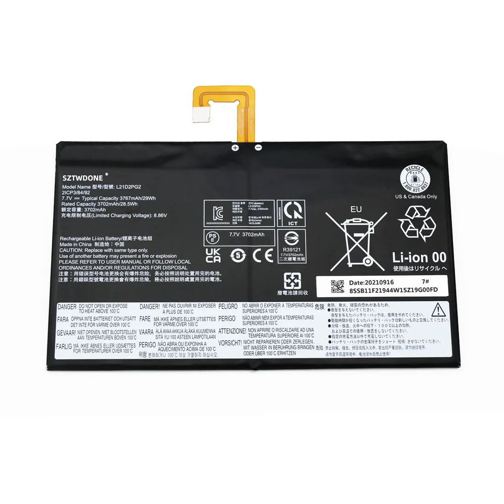 Sztwdoing – batterie de tablette pour lenovo