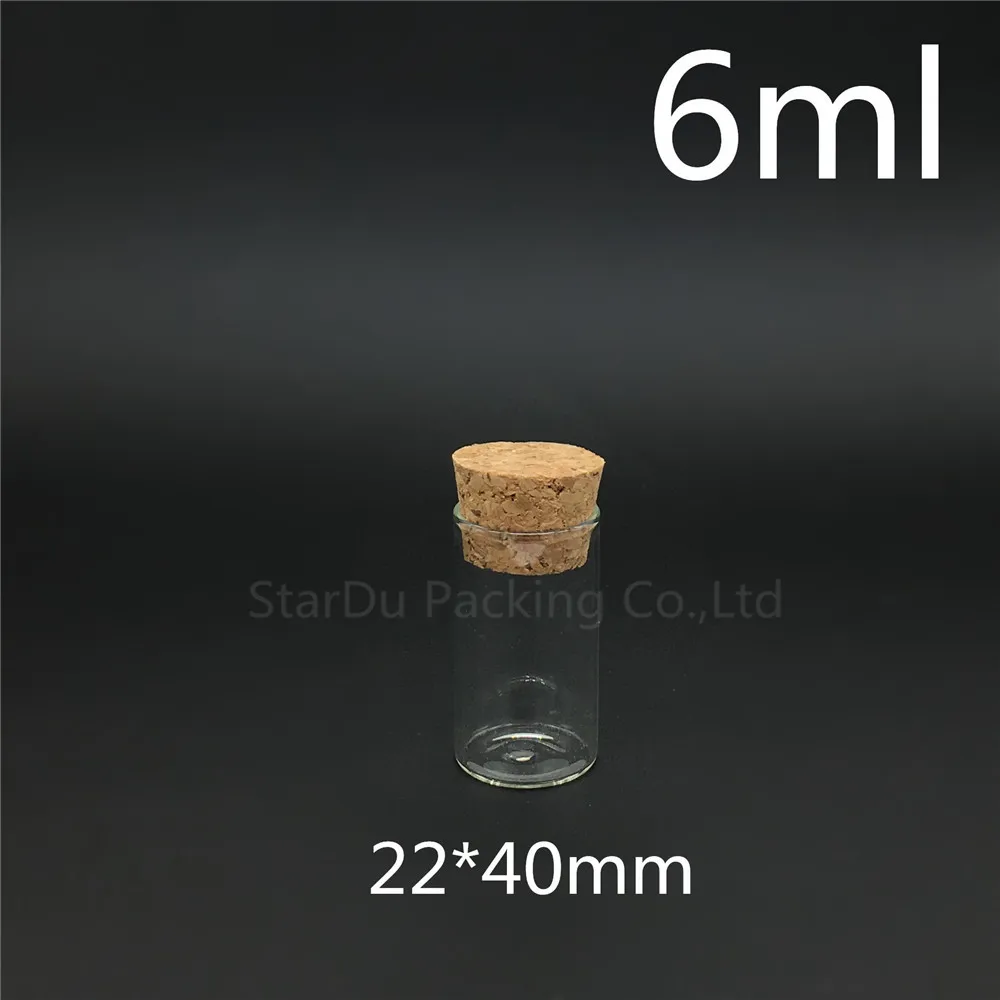 Free Shipping 1000pcs/lot 6ml 22*40mm Wishing Glass Bottle With Cork ,High-quality 6cc Glass Vials Display Bottle Wholesale