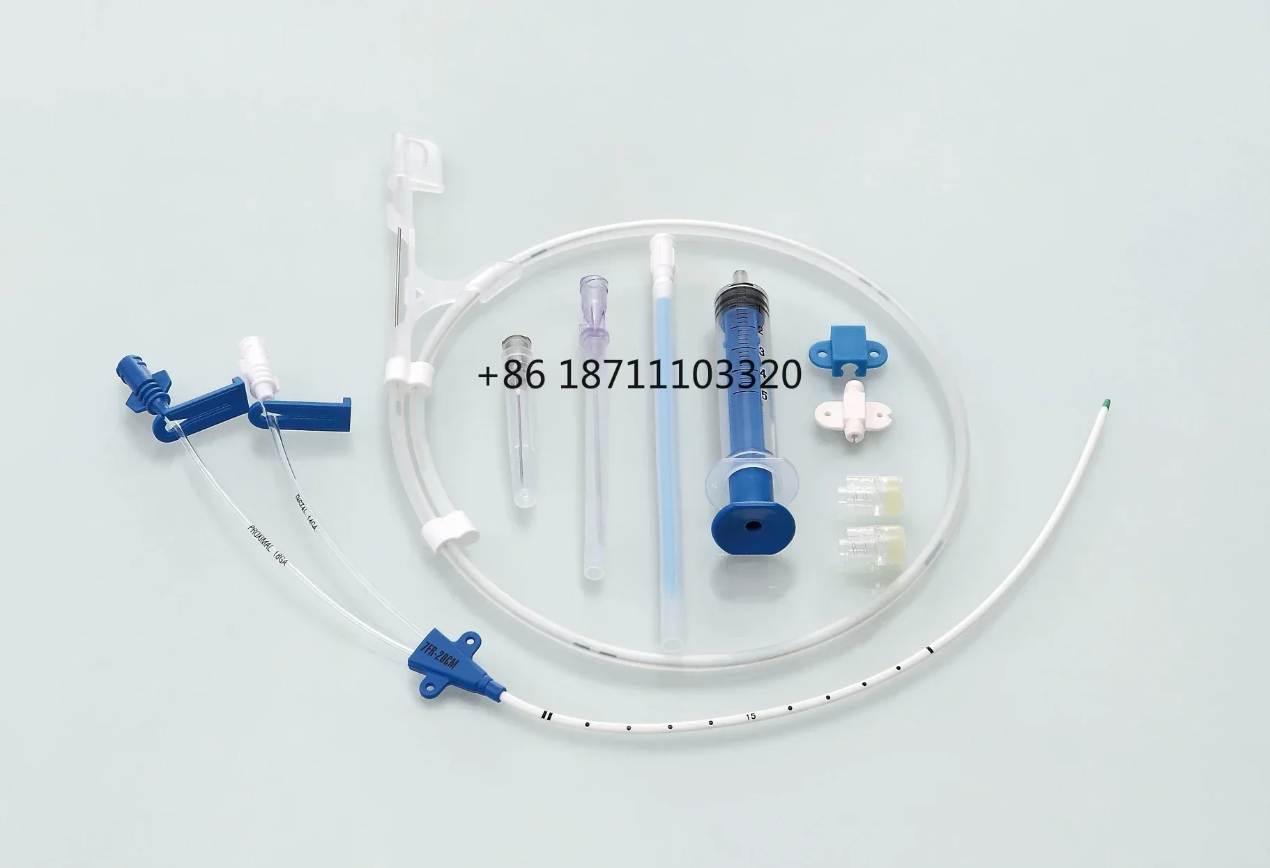 Medical central line equipment double lumen central venous catheter