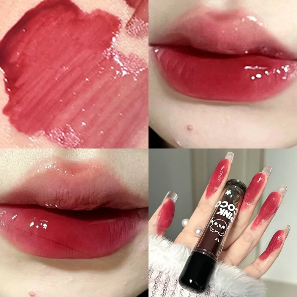Neue Geschenke Feuchtigkeitsspendender Lipgloss Punk Saft Rot Schwarz Spiegelglas Flüssiger Lippenstift Wasserdichter, antihaftbeschichteter, klarer Lippenglasur