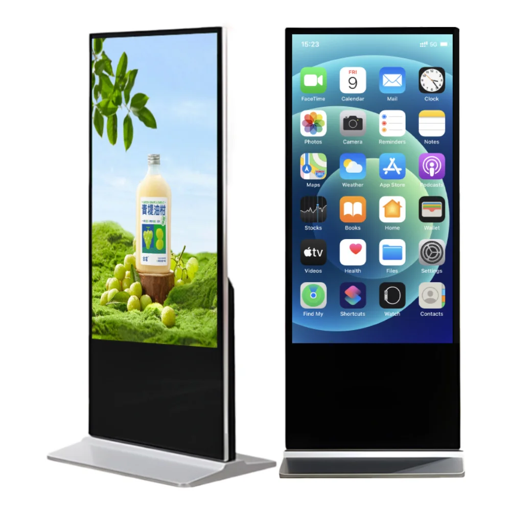 

Factory 43 55 Inch Indoor Android Wifi Video 4K Totem Touch Screen Digital Signage Kiosk LCD Floor Standing Advertising Display