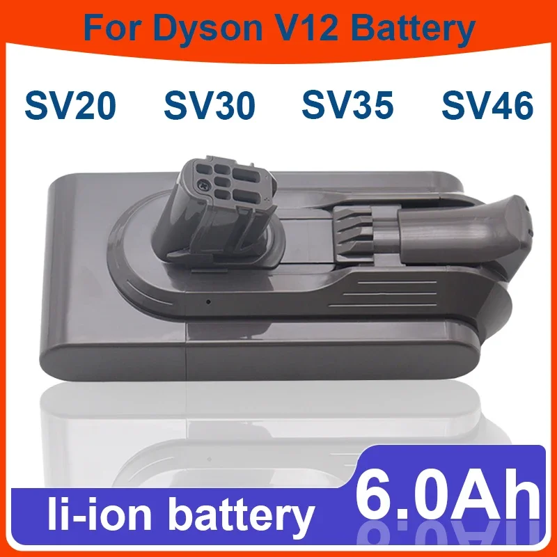 Vacuum Cleaner Battery for Dyson V12 Detect Slim Cordless Compatible Models SV20, SV30, SV35, SV46 Vacuum Cleaner 25.5V 6000mAh