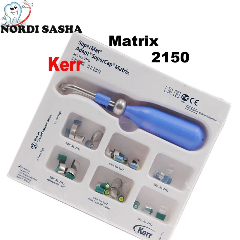 

Kerr SuperMat Dental Adapt SuperCap Matrix Формовочный лист Кольцо Формовочный лист Секционные контурные матрицы из нержавеющей стали No 2150