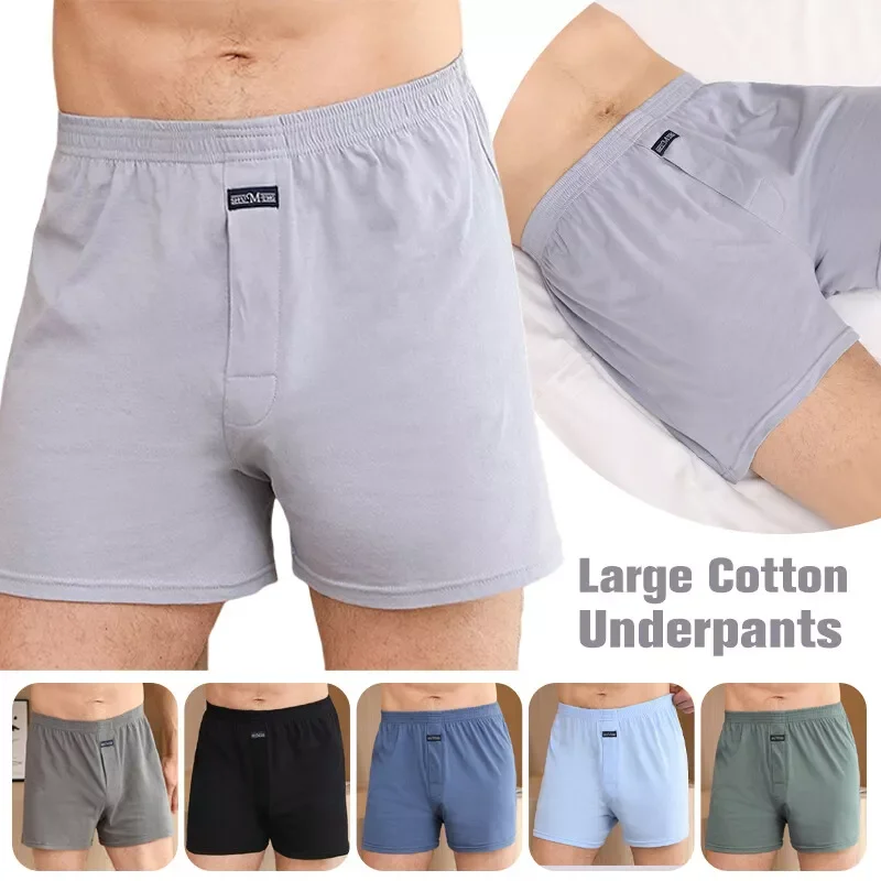 Męskie bokserki Lot Underpant Loose Large Short Cotton Plus Size Underwear For Men Boxer Briefs Solid Middle Male Boxer