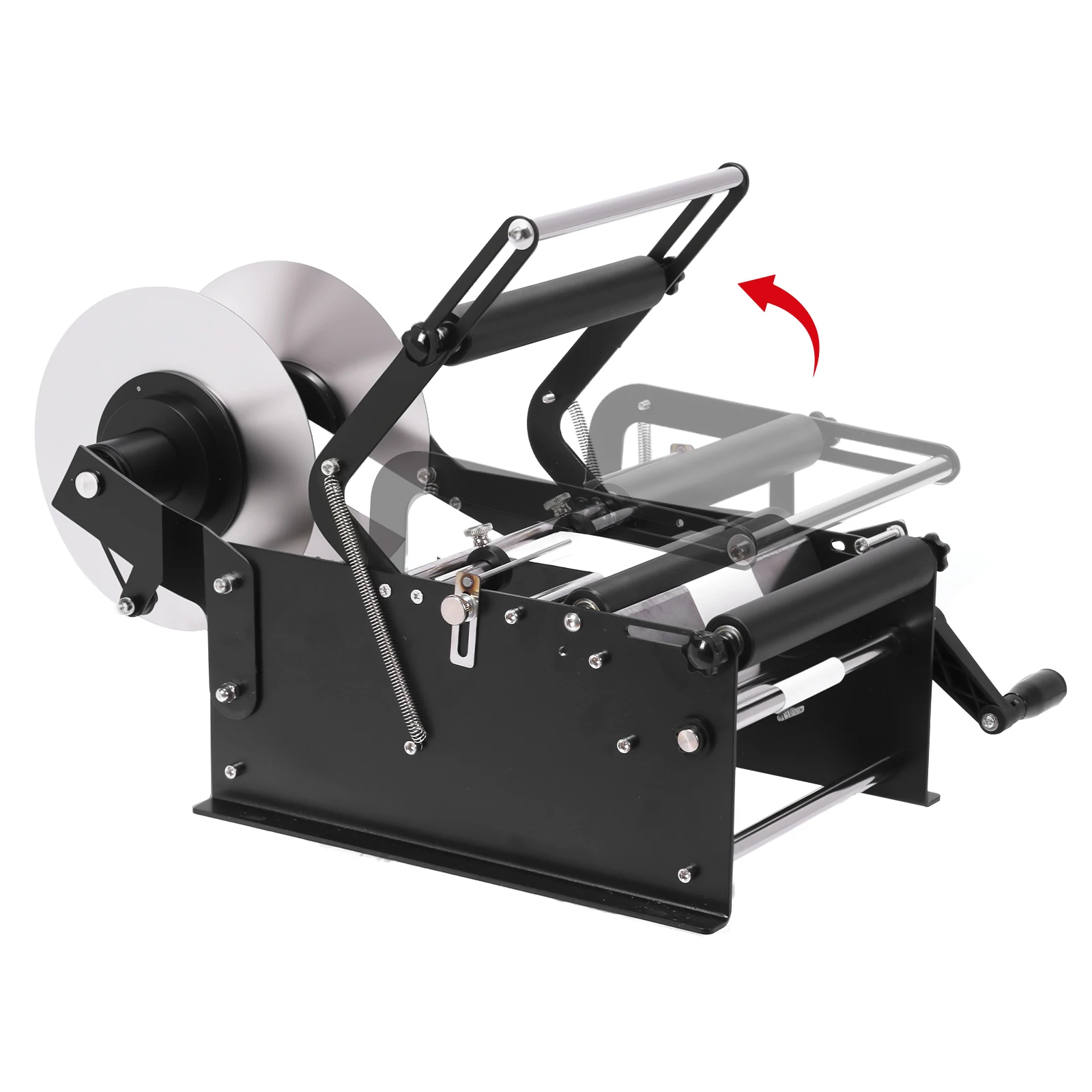 

Adjustable Small Label Applicator Machine with Handle Label Printer Packing Machine for Round Glass Plastic Metal Bottle