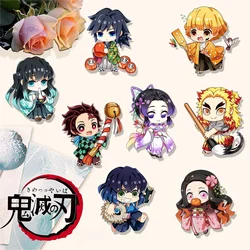 Demon Slayer Cute Q-version Brooch Kochou Shinobu Kamado Tanjirou Agatsuma Zenitsu Badge Pendant Jewelry Anime Pins Halloween