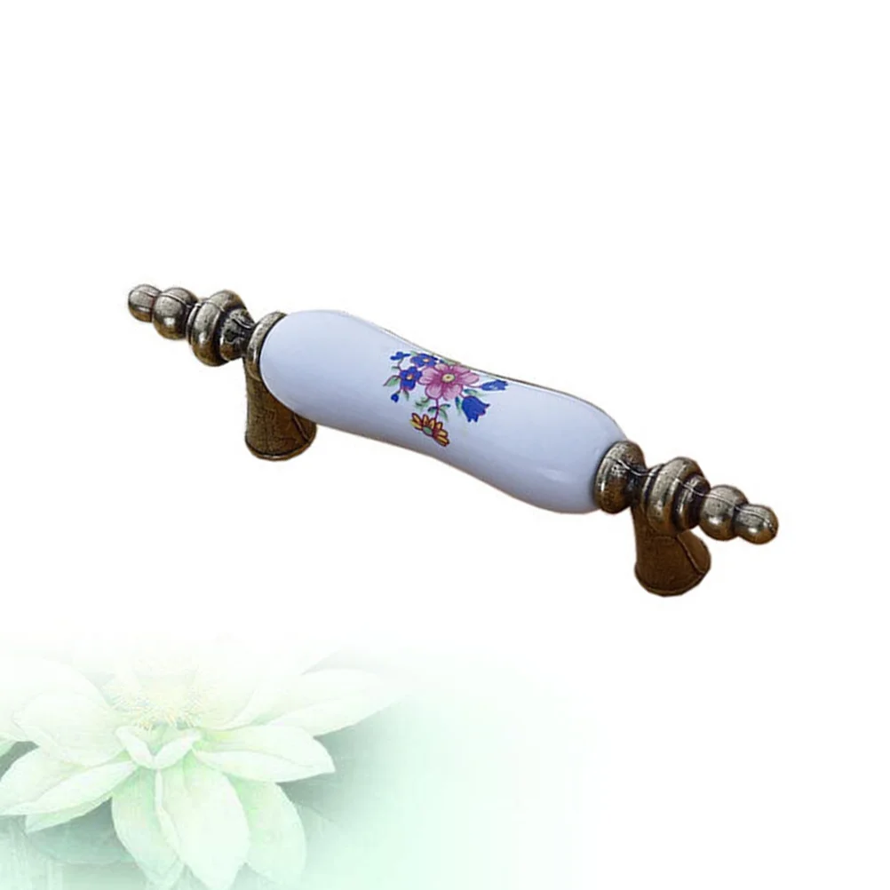 

2Pcs Orchid Yellow Ceramic Handle Zinc Alloy Lightweight Durable Modern Cabinet Drawer Wardrobe Furniture Pull