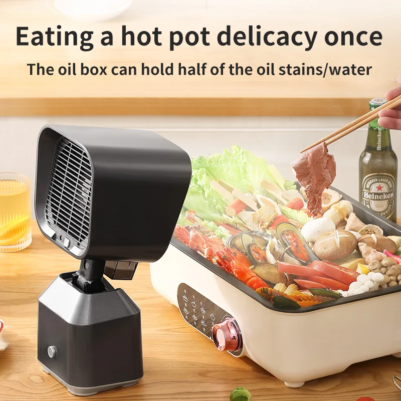 Mini Range Hoods Home Desktop Living Room Barbecue Portable Two Speed Selection High Suction Free Adjustment of Height and Angle