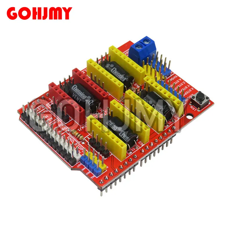 1 PÇS/LOTE CNC Shield V4 shield v3 Máquina de Gravura/Impressora 3D/placa de Expansão de Driver A4988 para arduino Kit Diy