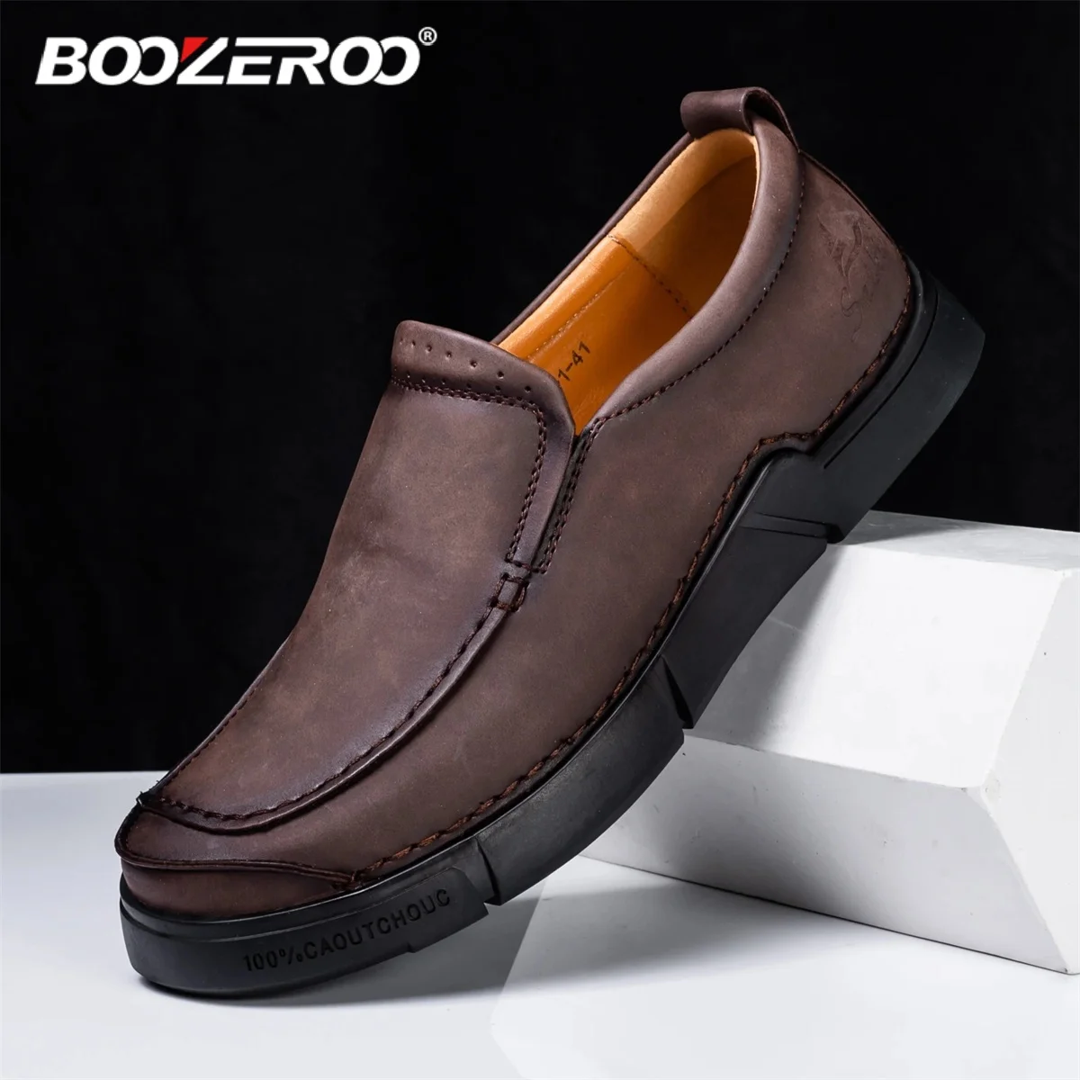 BOOZEROO Classics Handmade  Casual  Men's Shoes Comfort Slip on Loafers