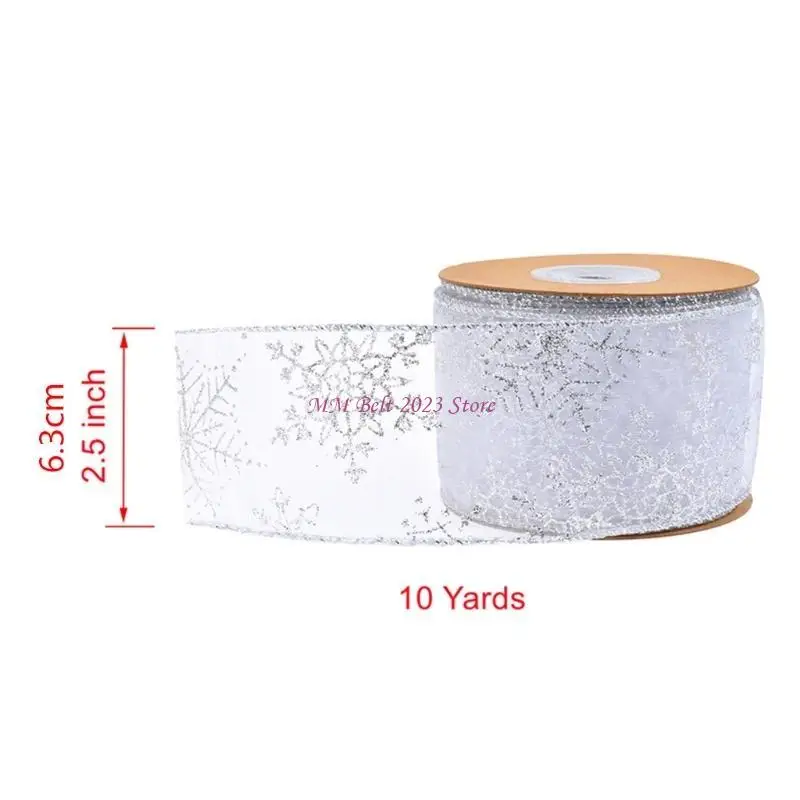 49ME 크리스마스 장식 폴리에스터 리본 DIY 바느질 이중 유선 가장자리 리본