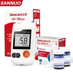 Sannuo 50/100/150/300/400PCS Sinocare GA-3 Blood Glucose Bottled Test Strips and Lancets for GA-3 Only Diabetes