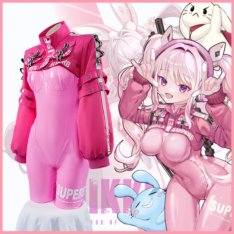 Game NIKKE Alice Cosplay Costume Wig Latex Jumpsuit Suit NIKKE：The Goddess of Victory Cosplay Halloween Costume for Women Comic