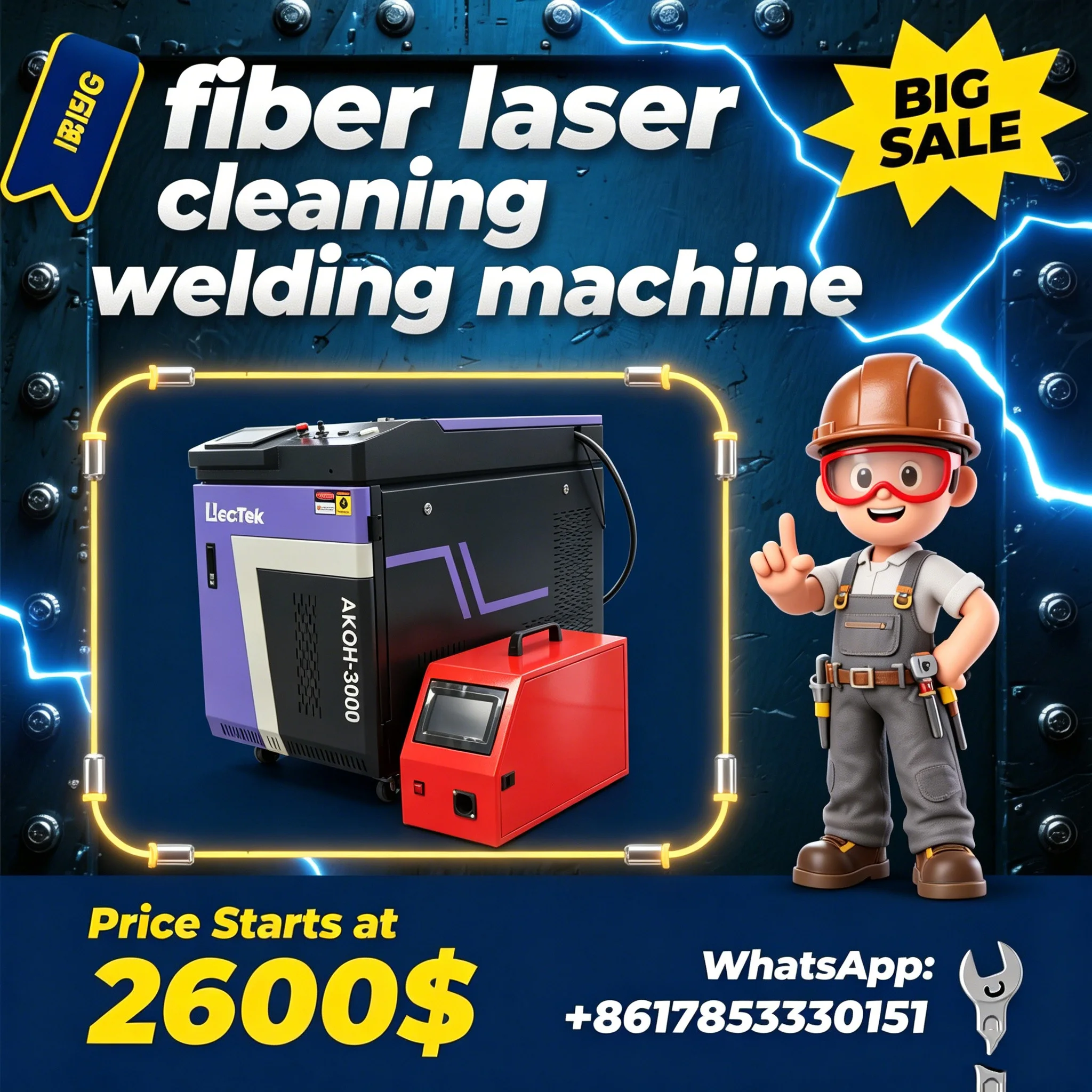 

Four In One Lazer Cleaning Welding Machine Water Cooled Steel Welding Carbon Steel Aluminum