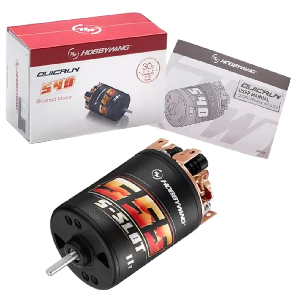 Hobbywing QuicRun Brushed Motor 540 30T 40T / 555 11T 13T for 1/10 RC Crawler Short course truck Monster truck - Image 2