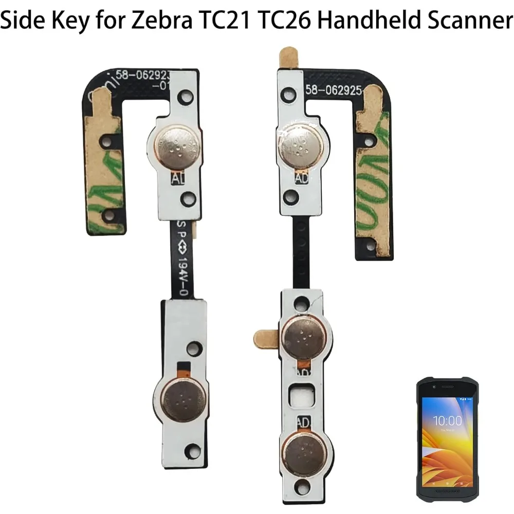 Side Key Trigger Switch Set for Zebra TC21 TC26 Handheld Barcode Scanners,Phone Scan Push Button Cable Replacement