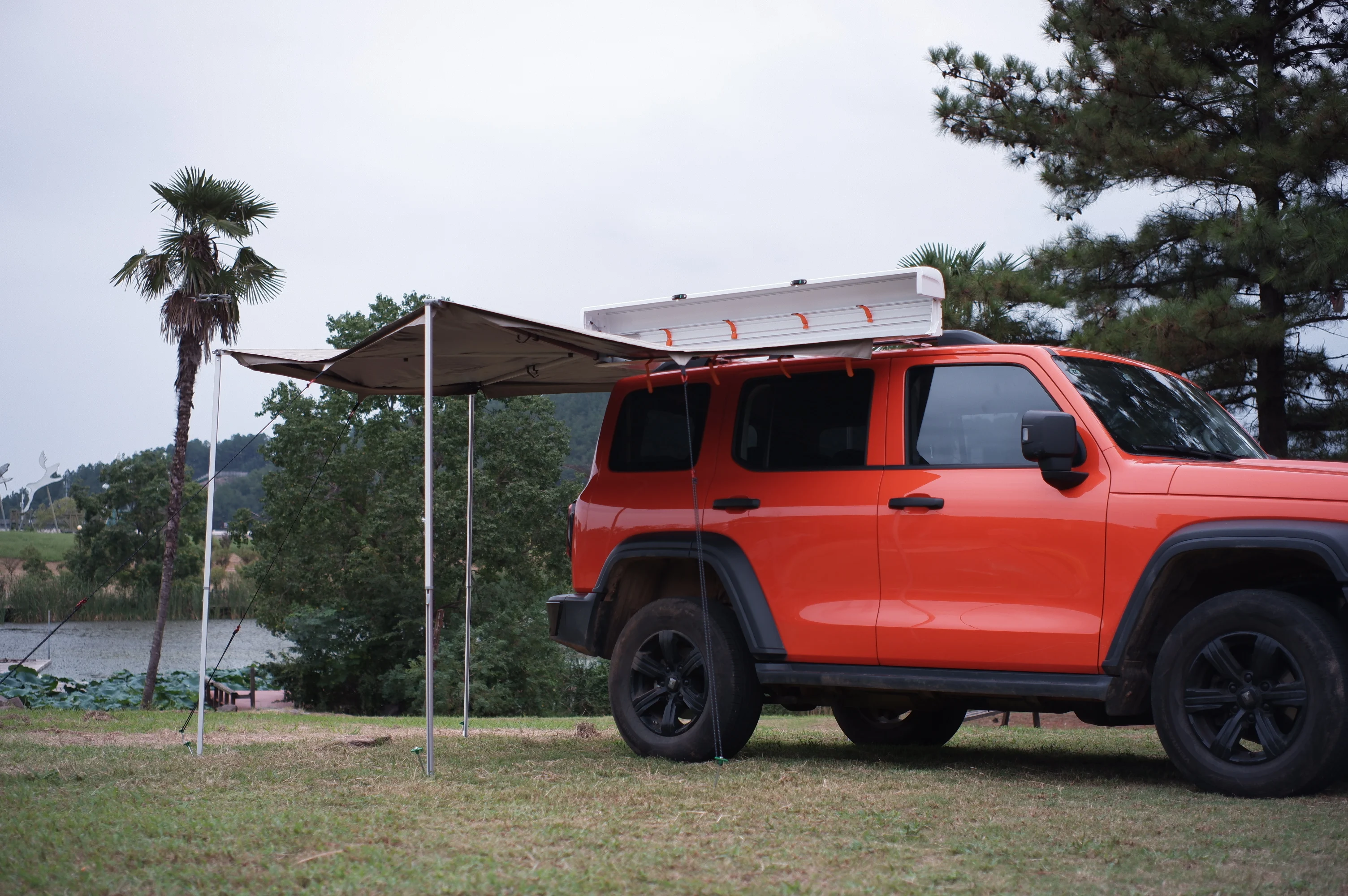 Soleflex Full Size 270° RV Awning Enhanced Version - Extra Large Car Sunshade Tent for Camping Car