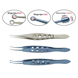 1pcs Ophthalmic Perone LASIK Forceps with Hole Eyelid Tools Ophthalmic Instrument Titanium/stainless