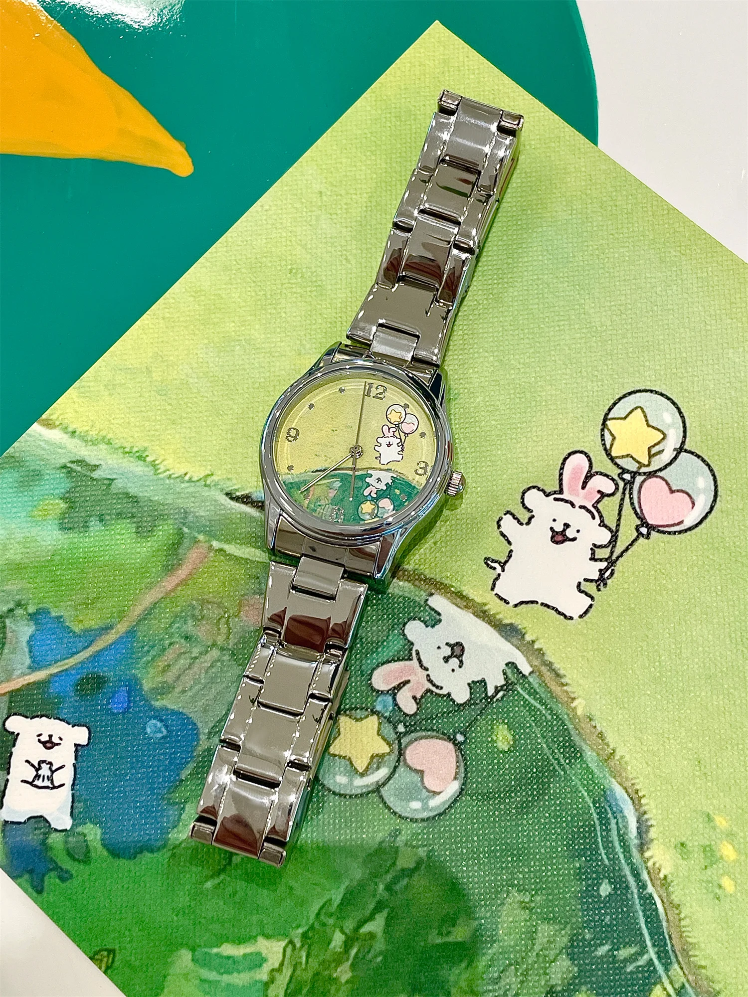 Cute Happy Puppy Watch Female Niche Art High Value Mechanical Women Light Luxury Girls 2025 Student Women's New Model