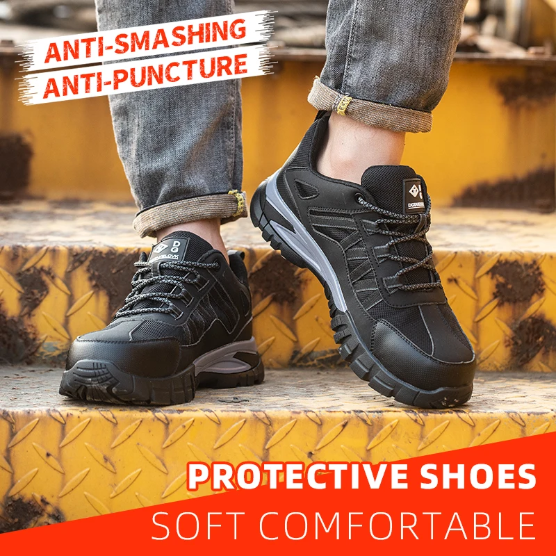 Comfy Breathable Woven Knit with Shock Absorption and Non-Slip Sole Puncture-resistant Kevlar Soft Sole