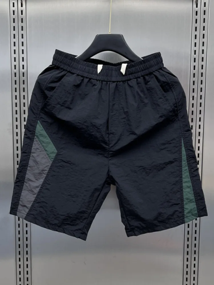 

Men's Casual ort orts Qui Dry Thin Splice Summer New Sle 5 Fourths Pants Youthful Energy Straight Leg mid Waist