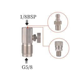 Connettore della valvola di alimentazione del serbatoio dell'aria filettato HPA G5/8 raccordi di ricarica della bombola del Gas per immersione adattatore Sodastream accessori per acquari Co2