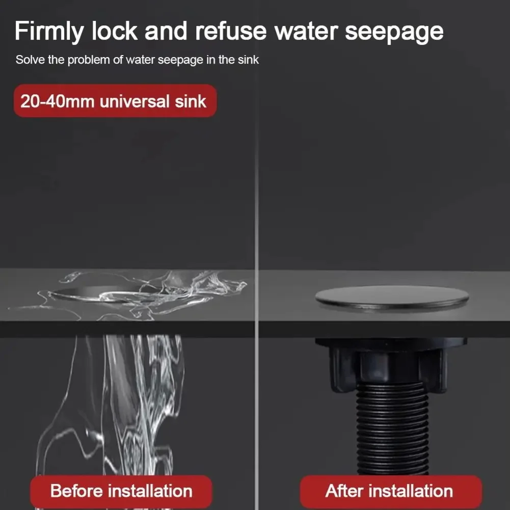 ABS Sink Overflow Cover for Drain Hole Sealing in Kitchen and Bathroom Environments Designed for 0.79inch to 1.57inch Apertures