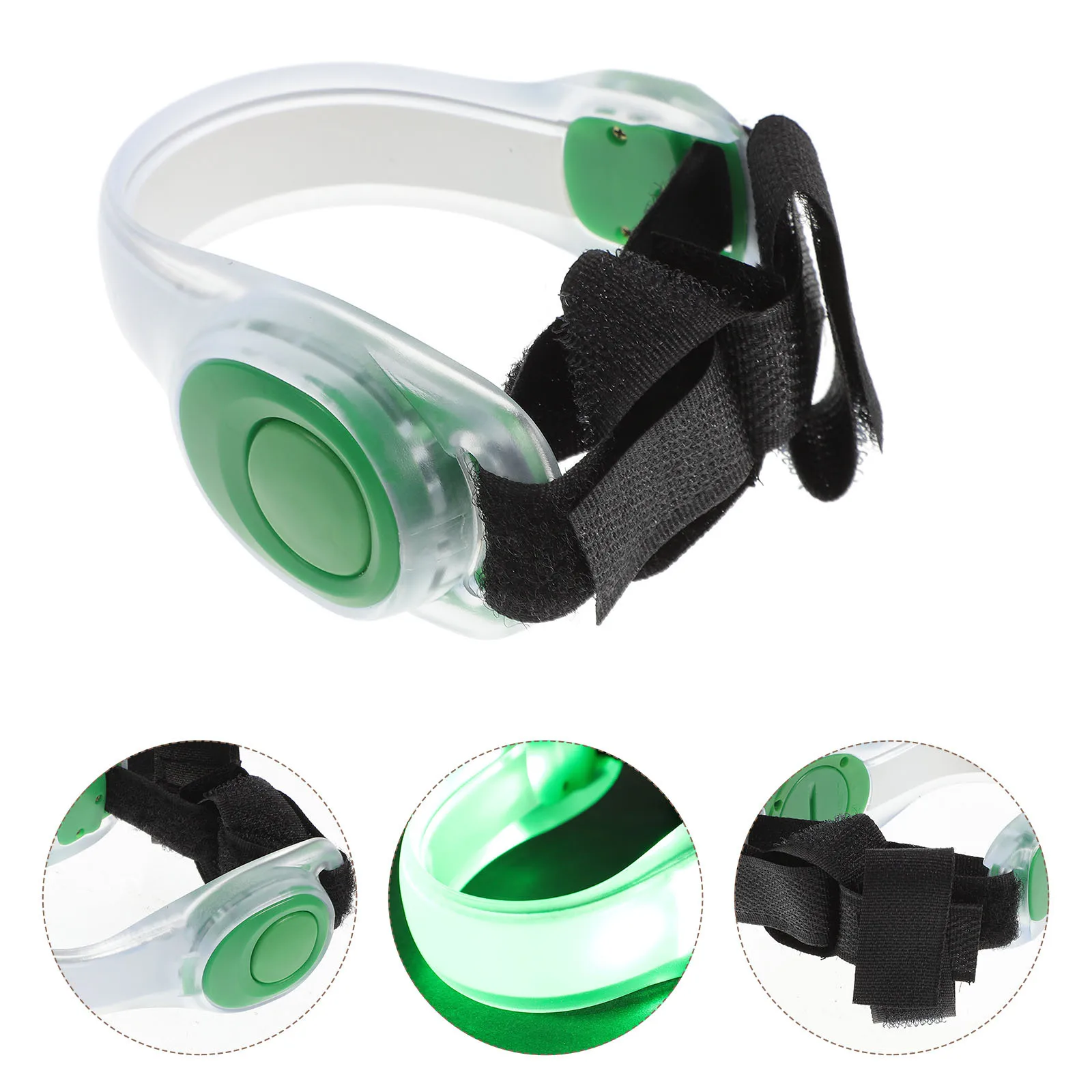

2 Pcs Cycling Armbands Glow Dark Wristbands for Night Glowing The Bracelets ABS Safety Flashing
