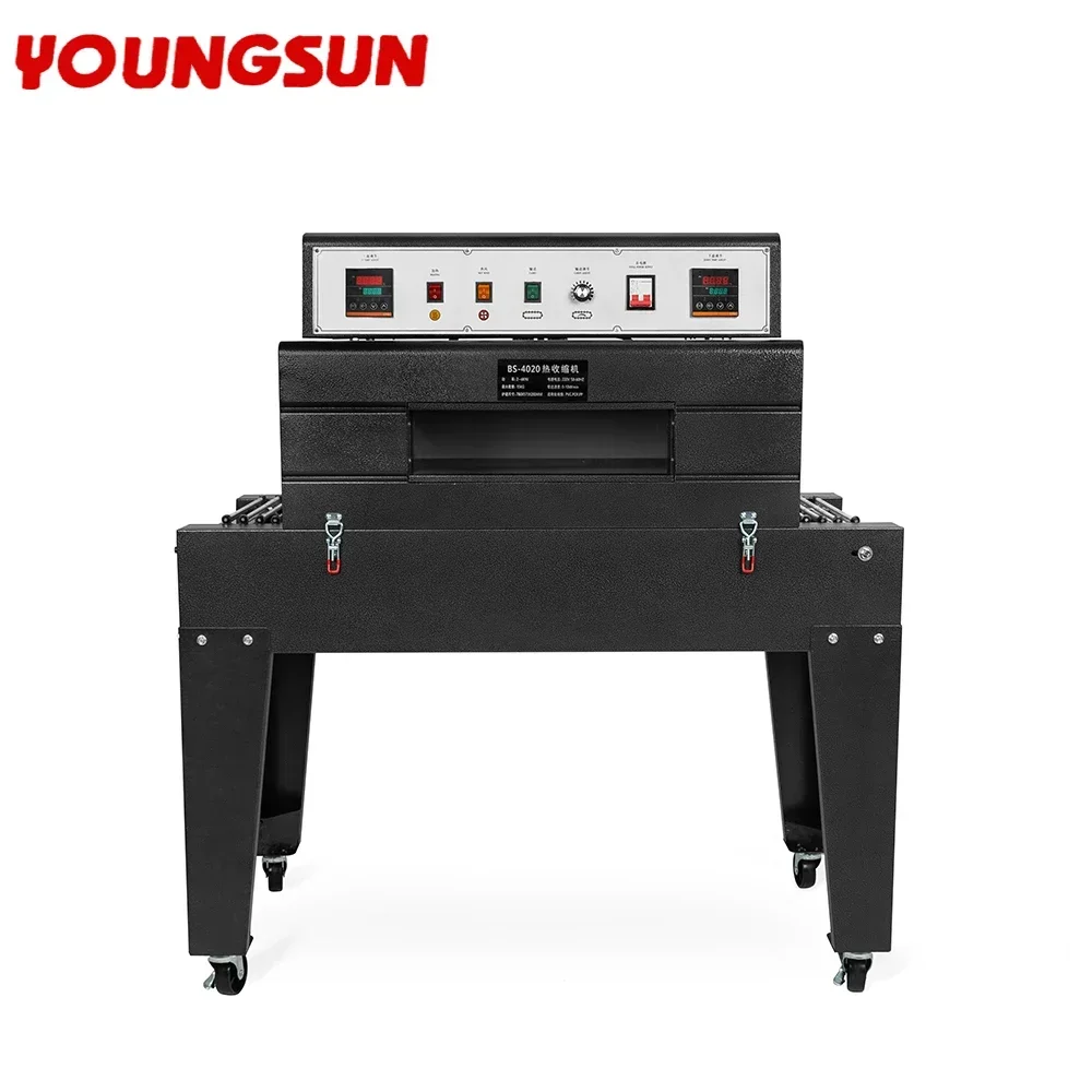 BS-4020 Semi Automatic Chain Small Tunnel Bottle Jet Heat Shrink Film Packing Machine Shrink Wrapping Machines