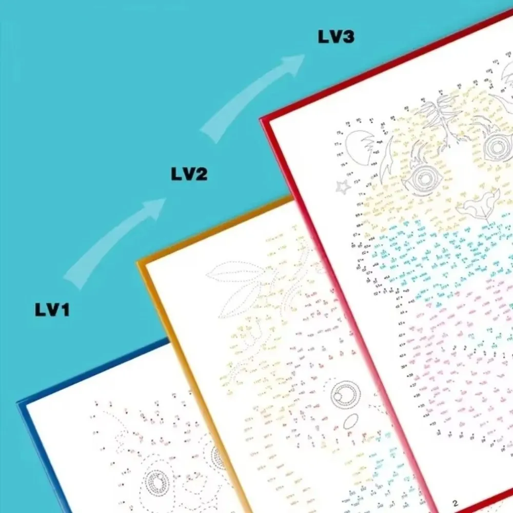 44 أنماط من كتاب الرسم الرقمي المتصل، التحكم في القلم، 3 مستويات صعوبة، خطوط سحرية، تتبع كتاب تطوير الدماغ #3